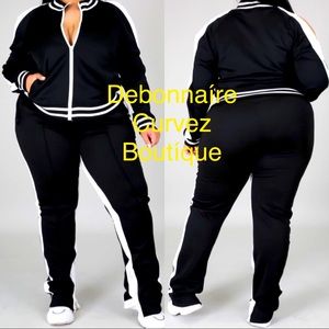 Black & White 2-Piece Jogger Pant Set